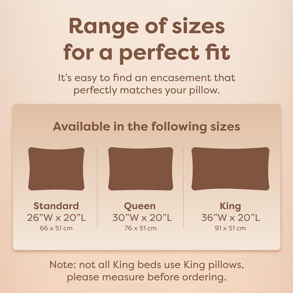 HOSPITOLOGY PRODUCTS Pillow Encasement- Zippered Bed Bug Dust Mite Proof Hypoallergenic - Sleep Defense System - Standard - Waterproof…