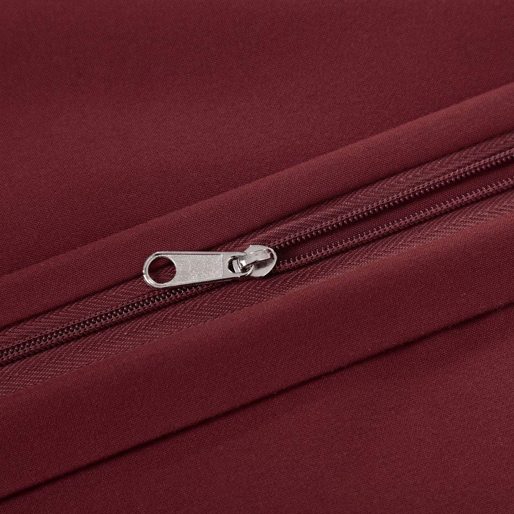 PiccoCasa Body Pillow Cover, 110 GSM Microfiber, Soft Body Pillowcases with Zipper Closure - Burgundy (20"x48") cotton