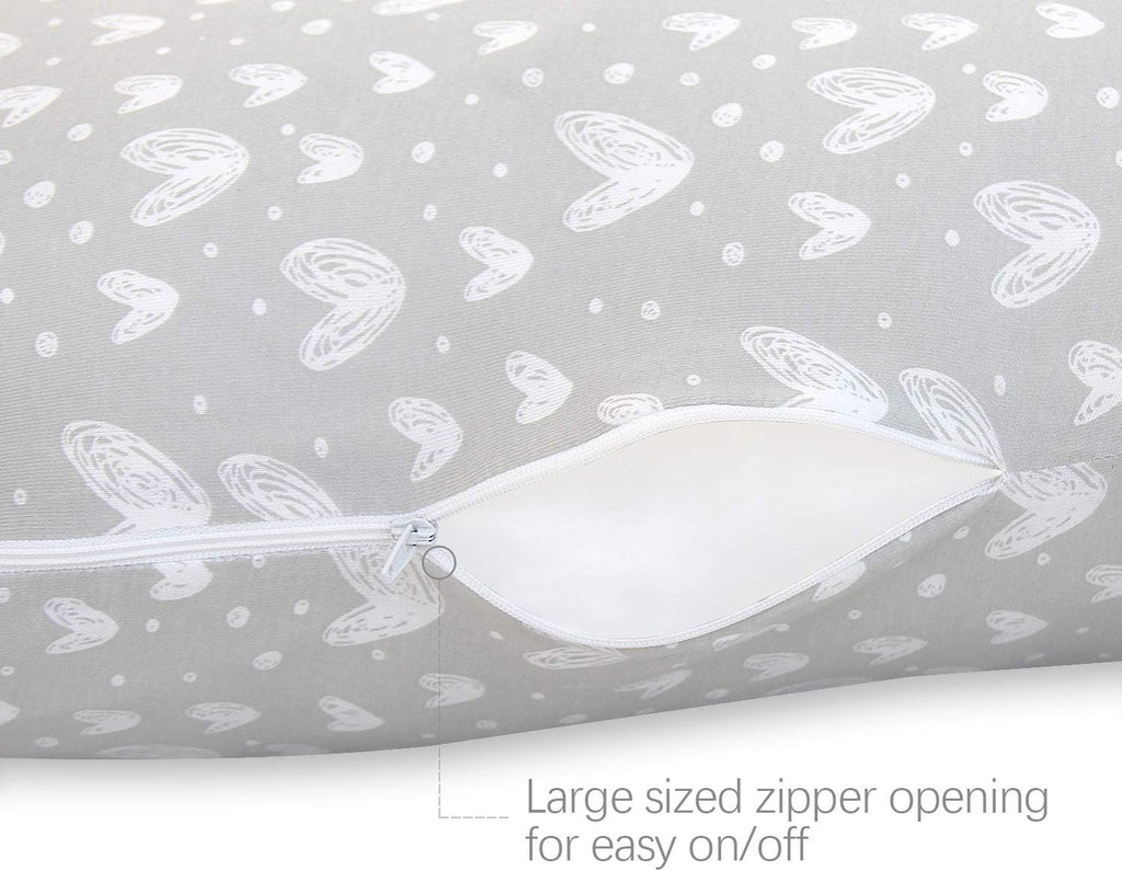 Pregnancy Pillow Cover U-Shaped (ONLY Pillowcase), Super Soft Replacement Cover for Maternity Pillow, Full Body Asymmetric Pregnancy…