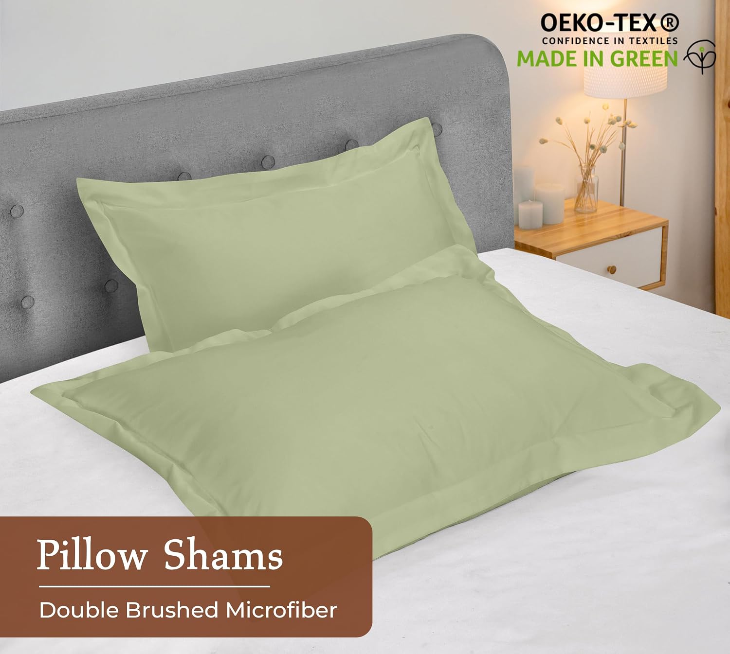 Royalelinens Royale Linens Pillow Shams 2 Pack Queen Size 20x30 Inch- Brushed 1800 Microfiber - Bed Pillow Shams, Wrinkle Resistant Super S…