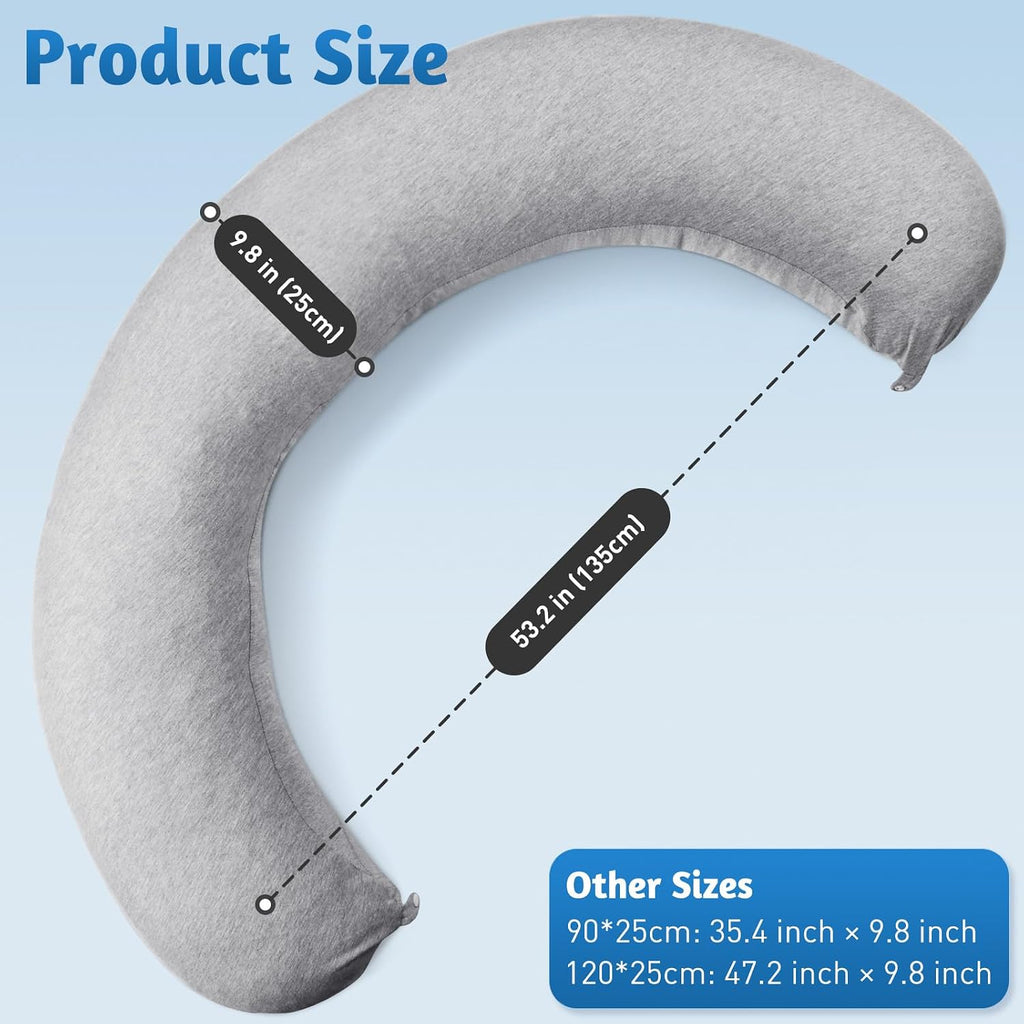 SweetSlubr Body Pillow, Pregnancy Pillows for Sleeping, C-Shaped Maternity Pillow for Pregnant Women with Adjustable Firmness, Full Body…