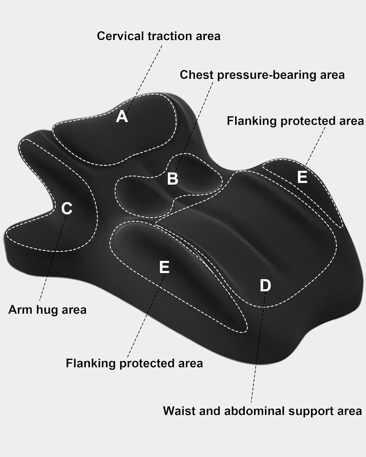 Ergonomic Memory Foam Wedge Pillow, 27° Angled Support for Neck and Waist, Multi-Position Support Pillow - Black (Plus Size 25.5 * 21.5 *…