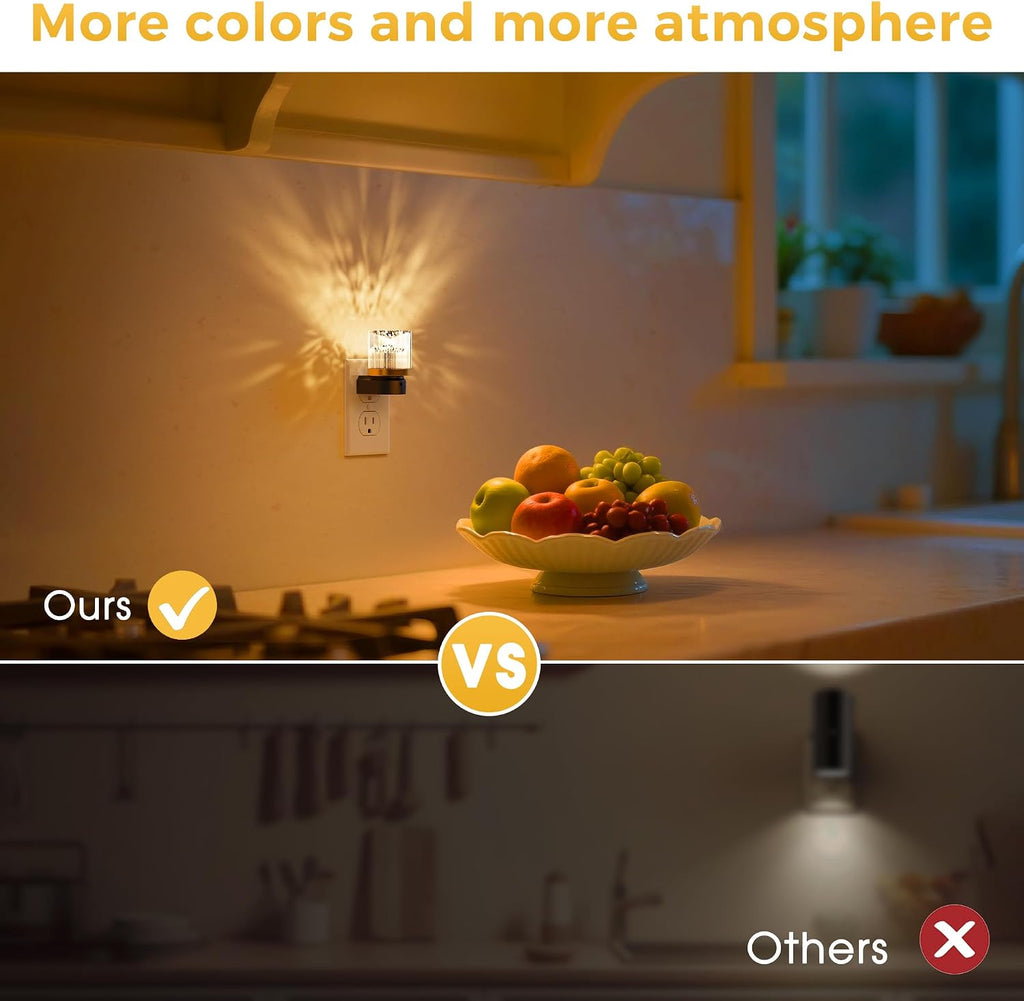 L LOHAS LED Night Light, Night Lights Plug into Wall with 10 Color Change RBG Nightlight Plug in Wall, Built in Dusk to Dawn Sensor for…