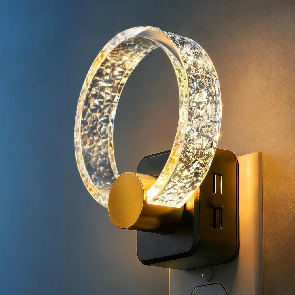 DORESshop LED Night Lights Plug Into Wall, Acrylic Decorative Night Light with Dusk-to-Dawn Sensor, Dimmable Nightlights, Adjustable…