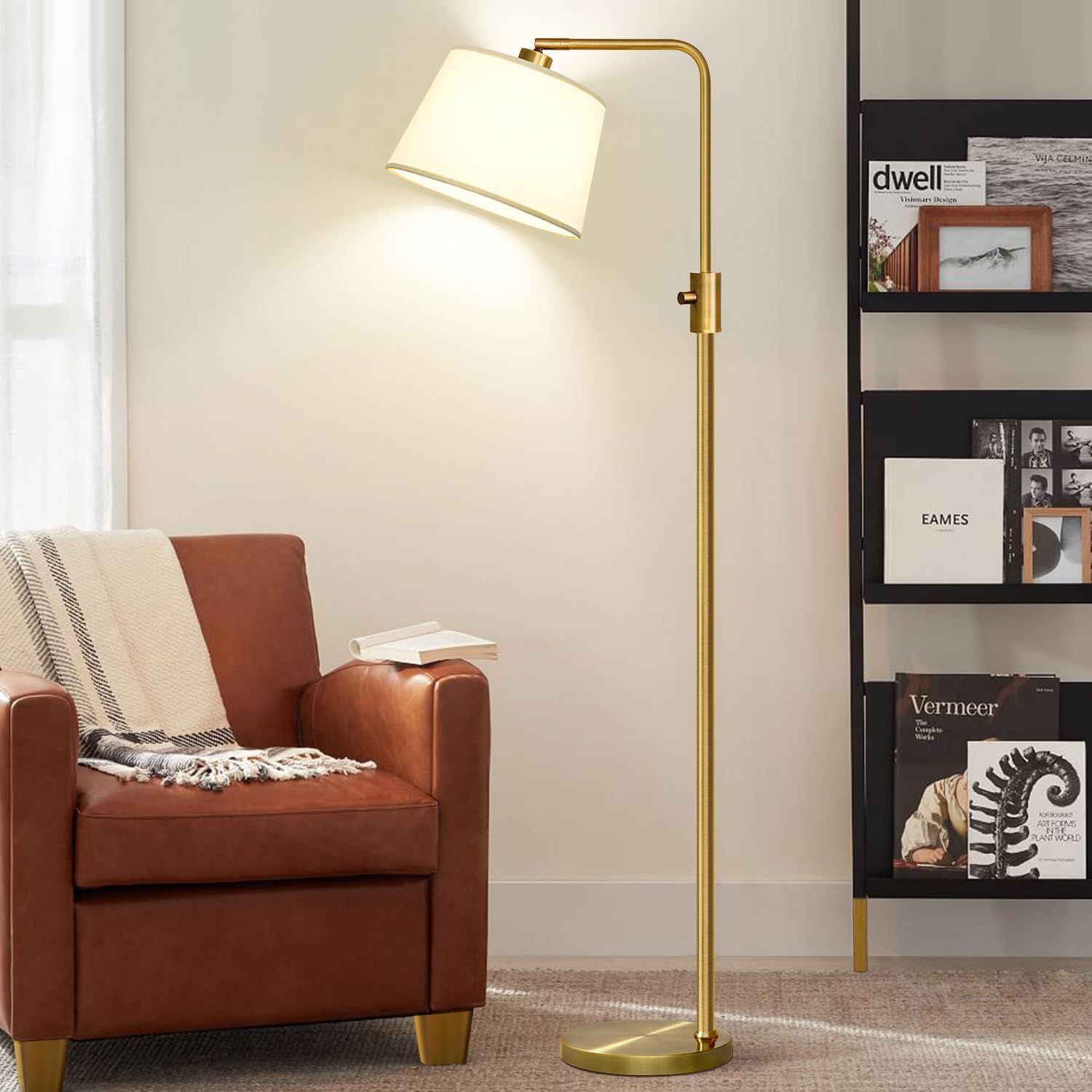 Nintiue Dimmable Floor Lamp, 1000 LM LED Edison Bulb Included, Arc Floor Lamps for Living Room Modern Standing Lamp Tall Lamps for Living…