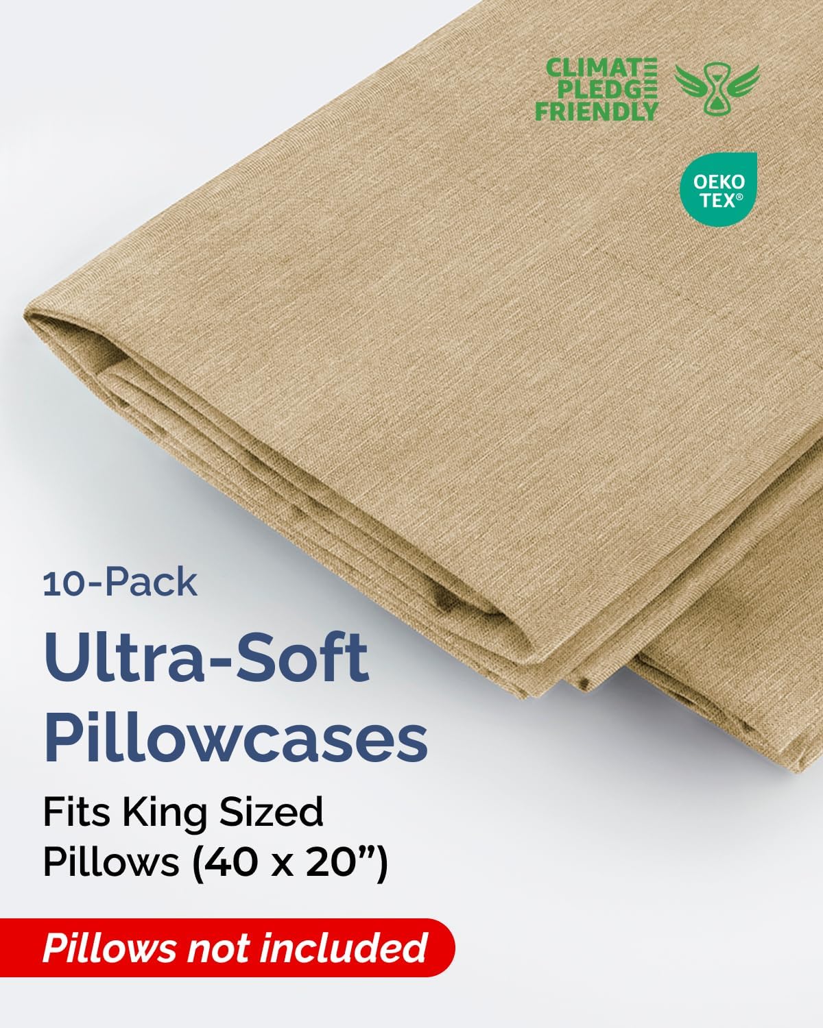 King Pillow Cases Set of 10 - Ultra Soft Hotel Quality Pillowcase Covers - Comfy, Cozy & Wrinkle Free - Shrink & Fade Resistant - Machine…