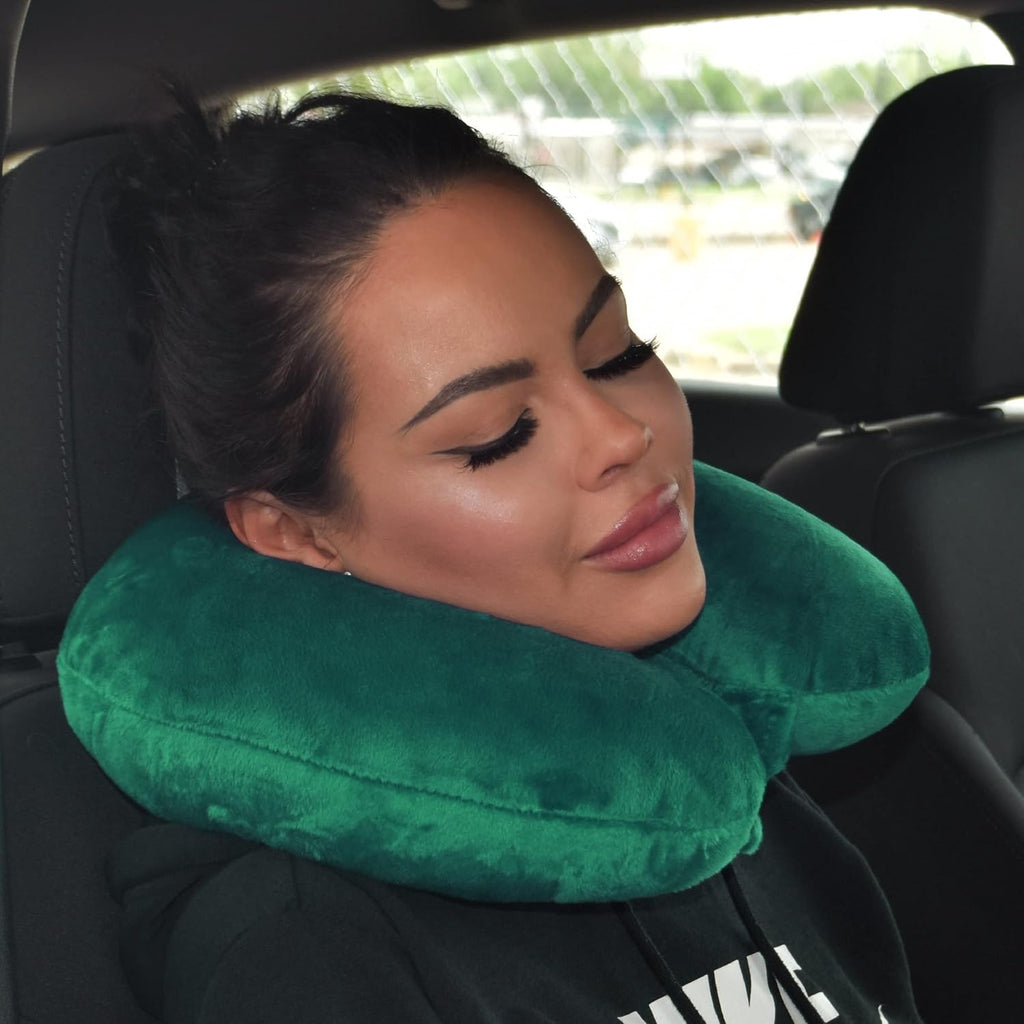 WorldsBest Wolf Essentials Adult Cozy Soft Microfiber Neck Pillow for Travel – Compact, Machine Washable - Perfect for Airplane, Car, or Ho…
