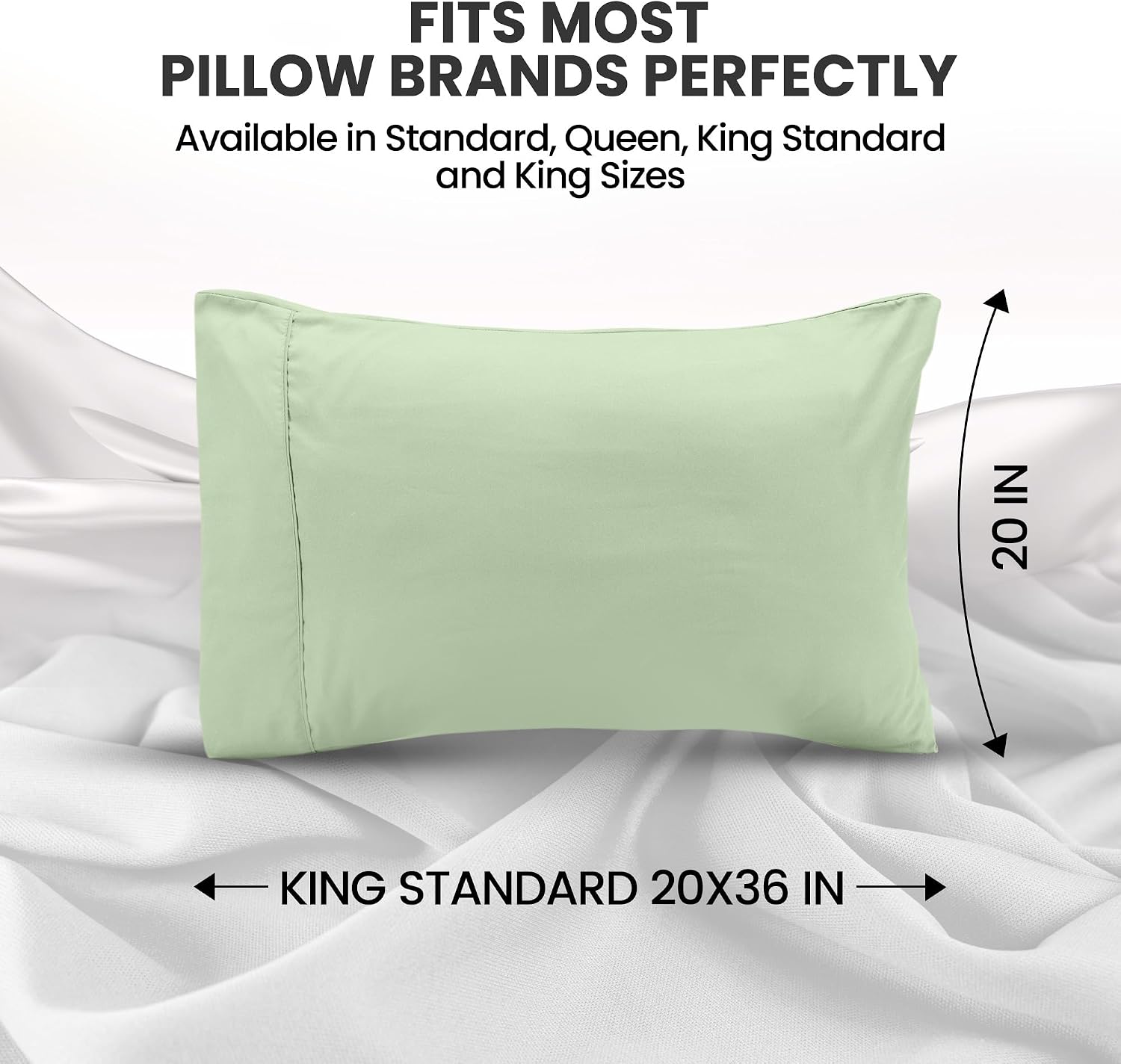Utopiabedding Utopia Bedding Pillow Cases Standard Size 2-Pack – Soft Brushed Microfiber – Envelope Closure – Perfect for Hospitals, Hotels…