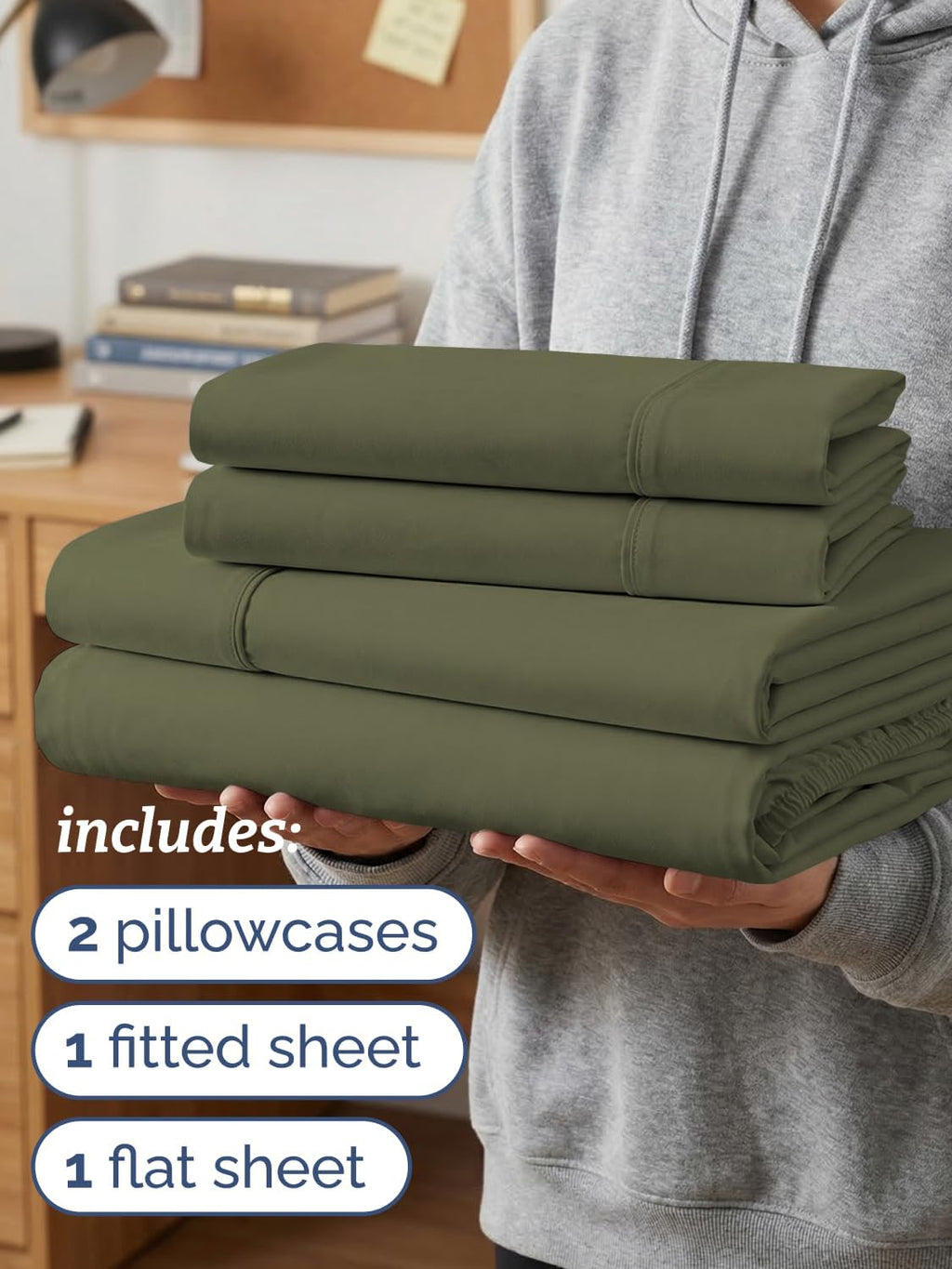 Twin XL 4 Piece Sheet Set - Comfy, Breathable & Cooling - Soft Hotel Luxury Bedding for Women, Men, Kids, Teens and Children - 1 Flat & 1…