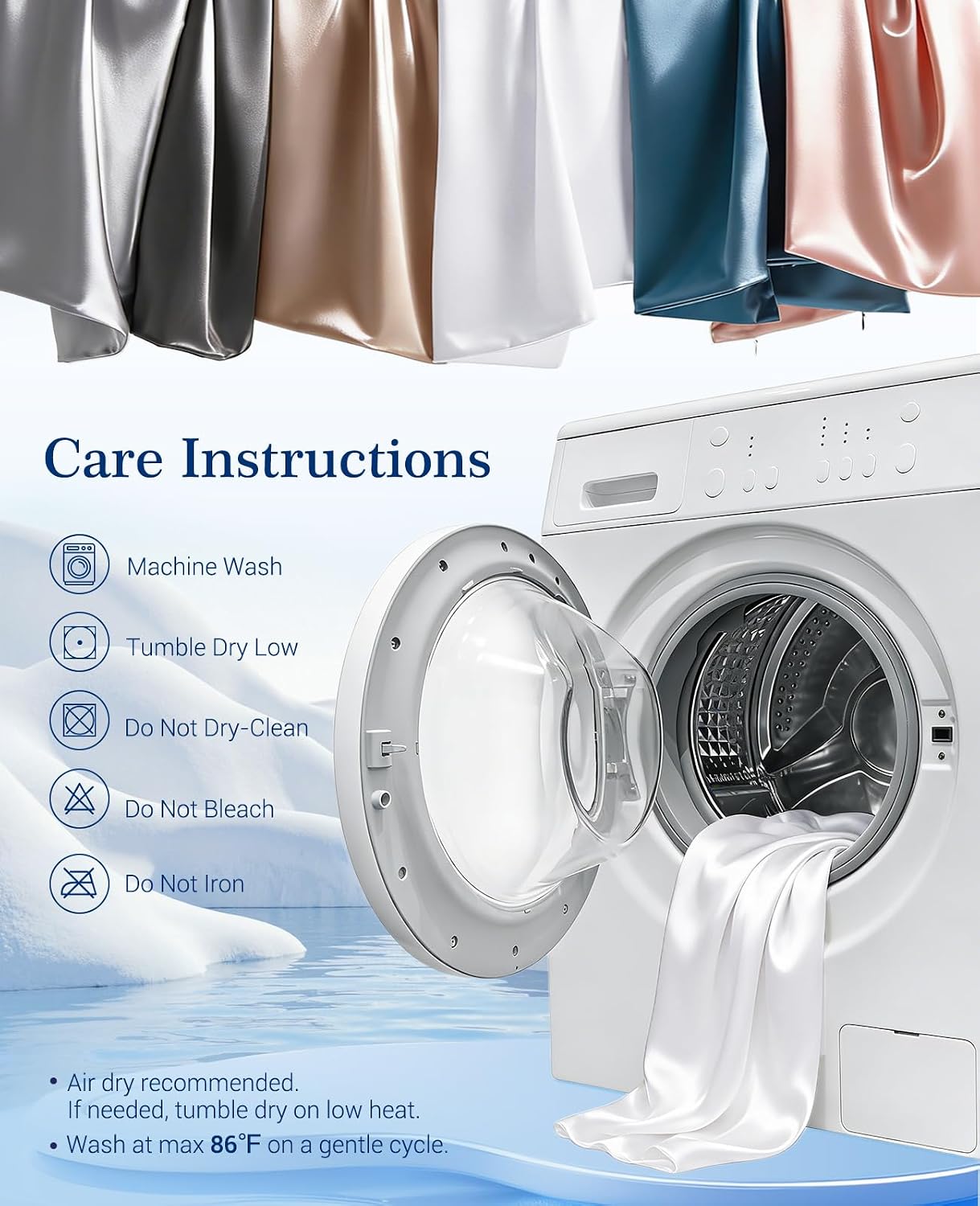 Elegear Cooling Pillow Cases Set of 2 for Hot Sleepers, Softer Than Silk Pillow Cases for Hair & Skin, Upgraded Arc-Chill Cooling Satin…