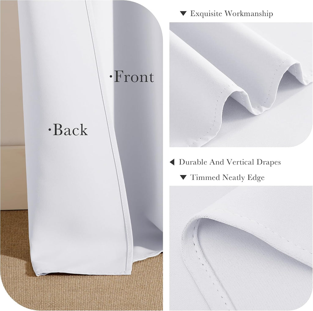 Ponydance PONY DANCE Bedroom Window Curtains - Home Decor Thermal Curtain Panels Room Darkening Back Tab/Rod Pocket Window Covering Energy…