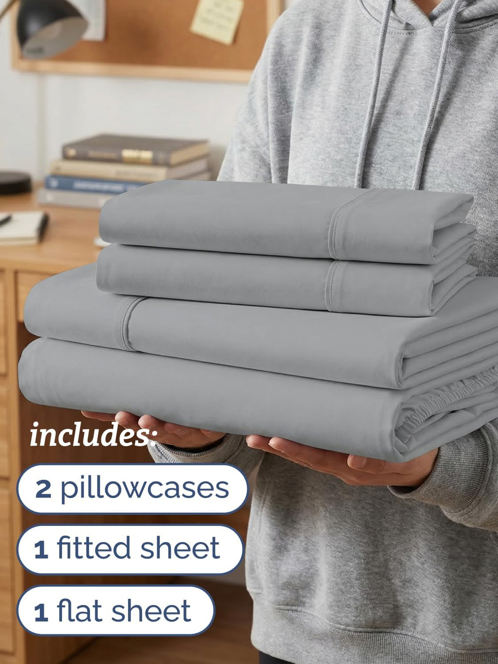 Twin XL 4 Piece Sheet Set - Comfy, Breathable & Cooling - Soft Hotel Luxury Bedding for Women, Men, Kids, Teens and Children - 1 Flat & 1…