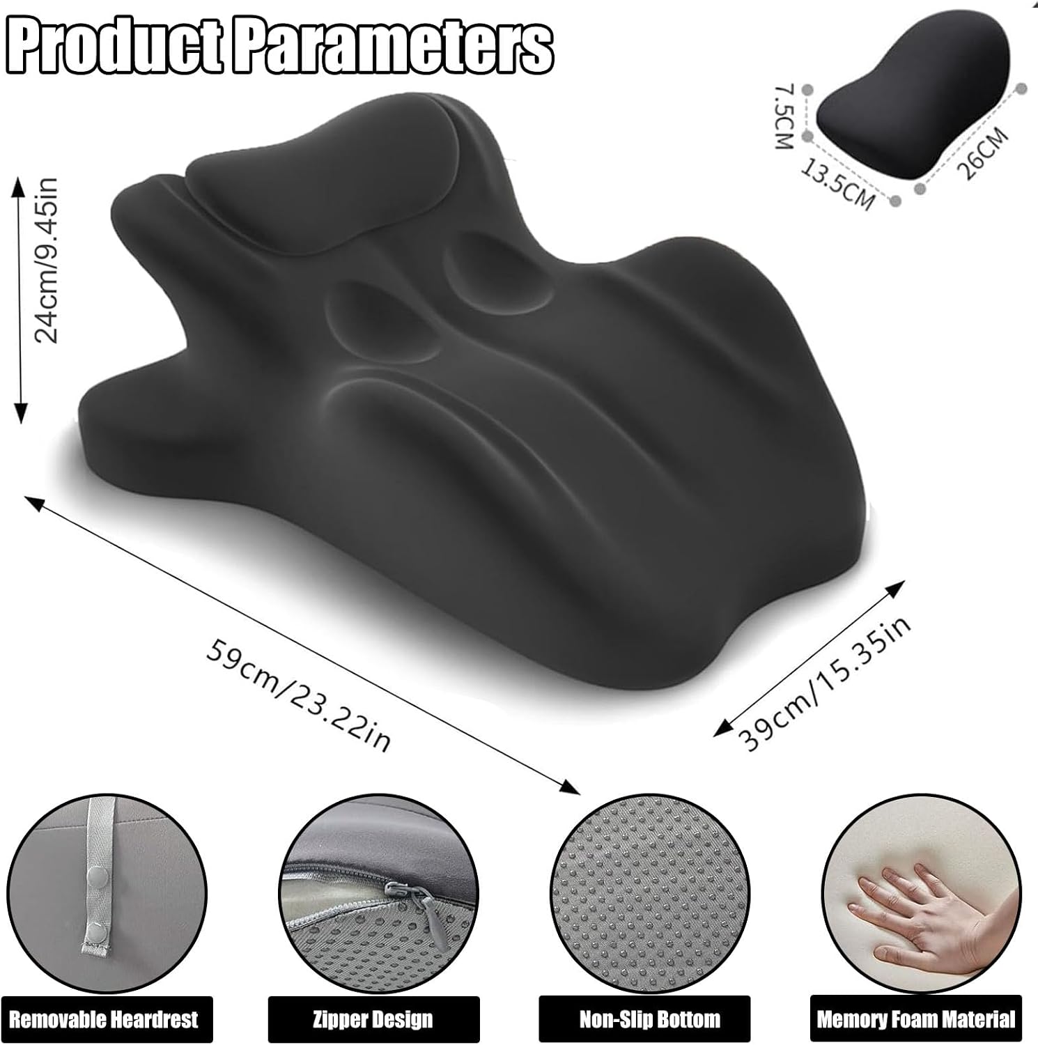 Generic Multi-Functional Memory Foam Ergonomic Wedge Pillow for Reading & Back Support, 27° Angle Contoured Cushion for Sitting or L…