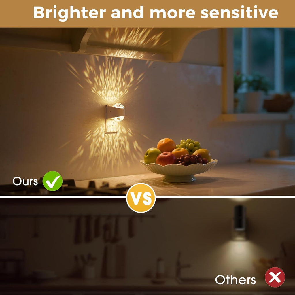 L LOHAS LED Projector Night Light, 2Pack Night Lights Plug into Wall with Dusk to Dawn Sensor,3000K Soft White Projector Nightlight for…