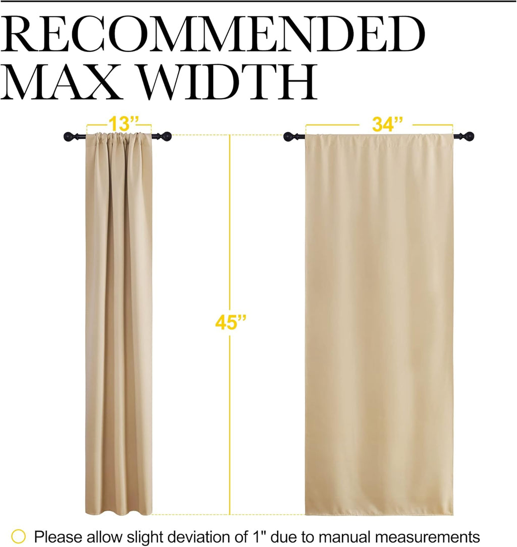 NICETOWN Blackout Room Darkening Curtains - Home Decoration Light & Noise Reducing Thermal Insulated Window Draperies with Rod Pocket Top…