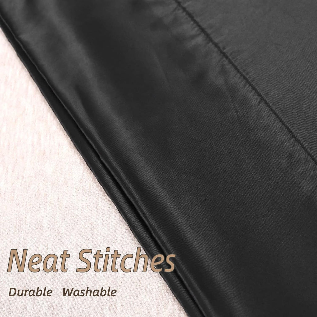 Lcbd Satin Body Pillow Case for Hair and Skin, Black Silk Satin Body Pillowcase Cover, 20x54 Body Cooling Pillow Cover with Envelope Closur…