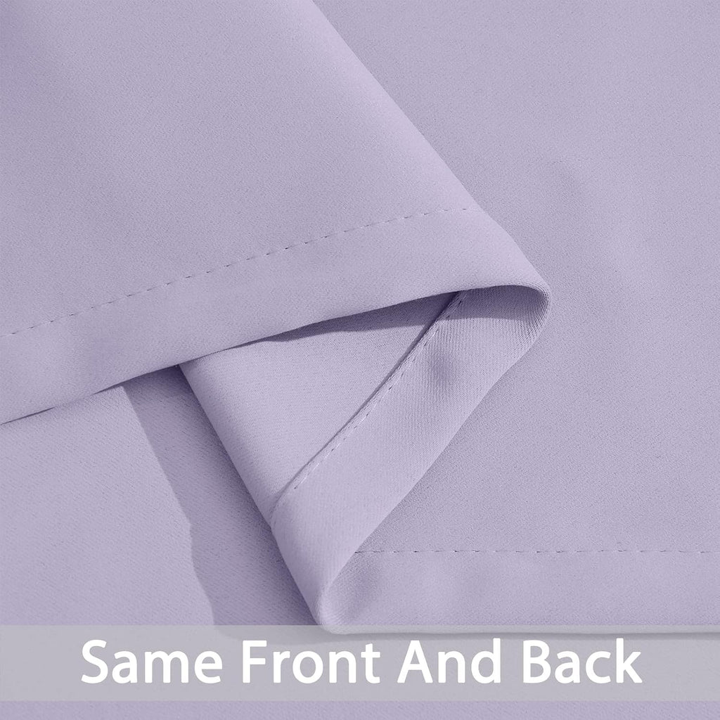 Yakamok Light Blocking Room Darkening Thermal Curtains - Blackout Curtains with Grommet Top for Bedroom/Living Room (62Wx84L, Lilac, 2…