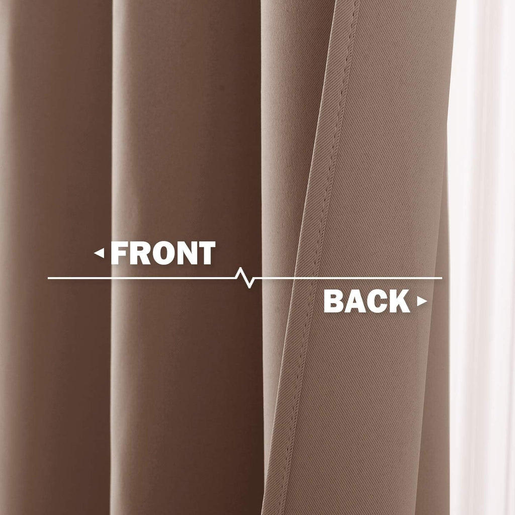 NICETOWN Short Curtains Blackout Curtains - Thermal Insulated Kitchen Light Reducing Drapes for Half/Nursery Window (1 Pair, 42W by 36L +…