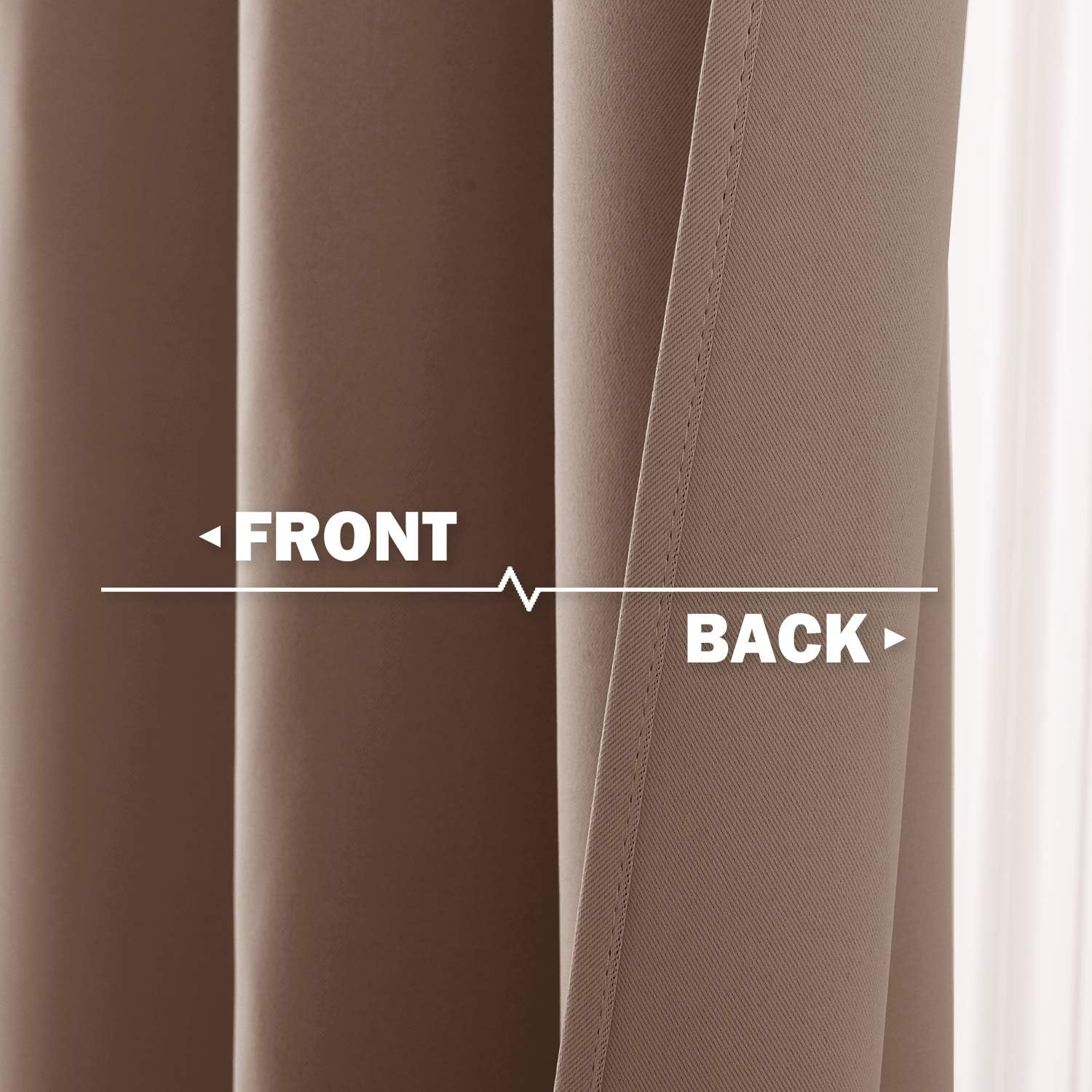 NICETOWN Short Curtains Blackout Curtains - Thermal Insulated Kitchen Light Reducing Drapes for Half/Nursery Window (1 Pair, 42W by 36L +…