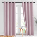 Nicetown Blackout Pink Curtains for Girls Room - Thermal Insulated Solid Grommet Room Darkening Curtains/Panels/Drape for Bedroom (Lavender…