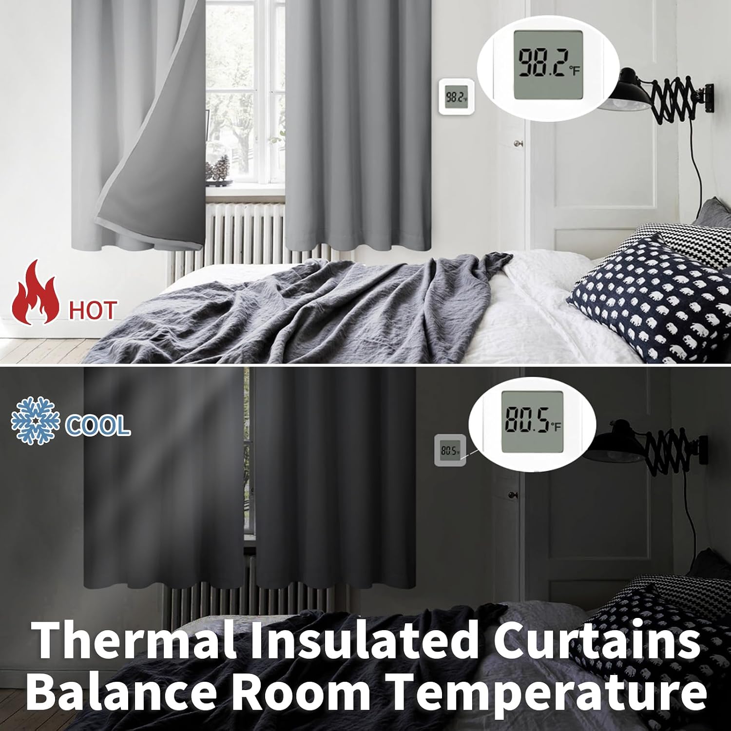 BGment 100% Blackout Curtains for Bedroom 63 Inch Length 2 Panels, Thermal Insulated Room Darkening Curtains Rod Pocket Soundproof…