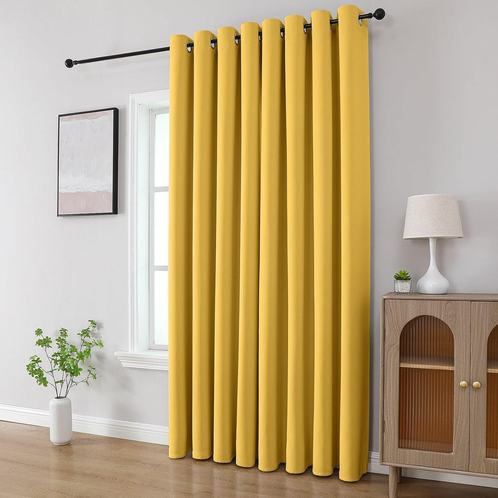Cucraf Blackout Curtains 63 inch Length 2 Panels Set, Room Darkening Drapes for Living Room Bedroom, Thermal Insulated Light Blocking Gromm…