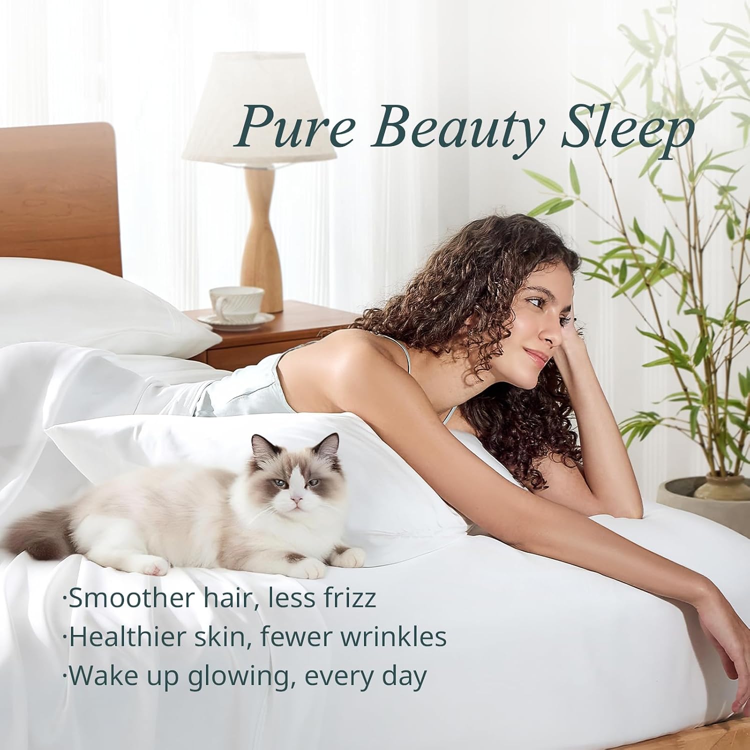 Krimano Standard Pillow Cases, Derived from Bamboo Viscose, Cooling Pillowcases, Breathable & Wicking Pillow Covers for Hot Sleepers, Envel…