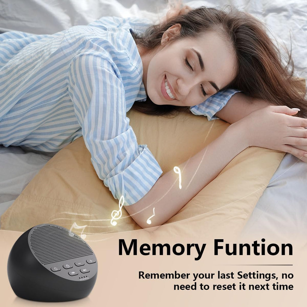 Portable Sound Machine White Noise Machine Nonstop 30 Soothing Sounds for Baby Kids Adults Pink Noise Sleep Machine 36-Level Vol Auto-Off…