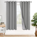 Xwzo Full Shading Blackout Curtains 72 Inches Length - Heat and Light Blocking Ring Top Window Drapes with Black Liner Backing for Bedroom…