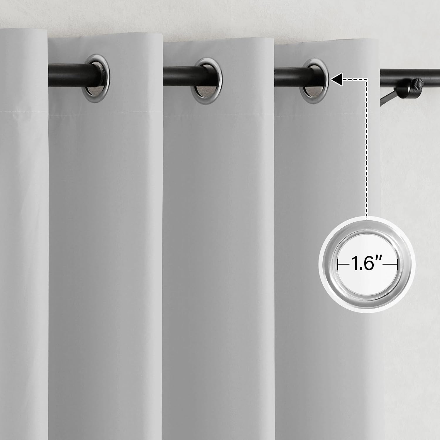 Nicetown 100% Blackout Off White Curtains for Bedroom, Grommet Thermal Window Treatments Portable Curtains Lightweight Travel Shades for Li…