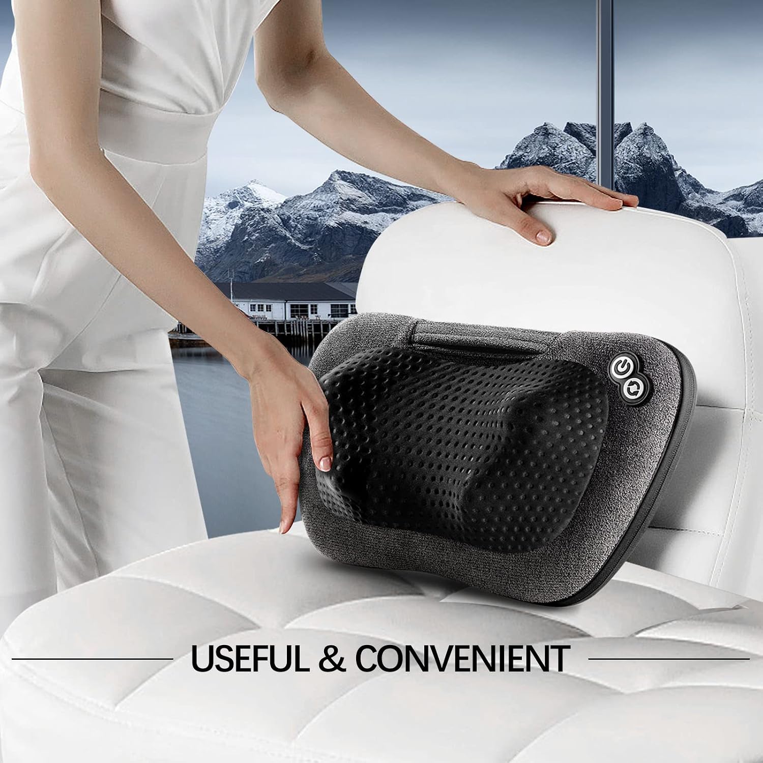 VIKTOR JURGEN Back Massager, Neck Massager with Heat, Massage Pillow Gifts for Men & Women, Electric Shiatsu Back Massager, Deep Kneading…
