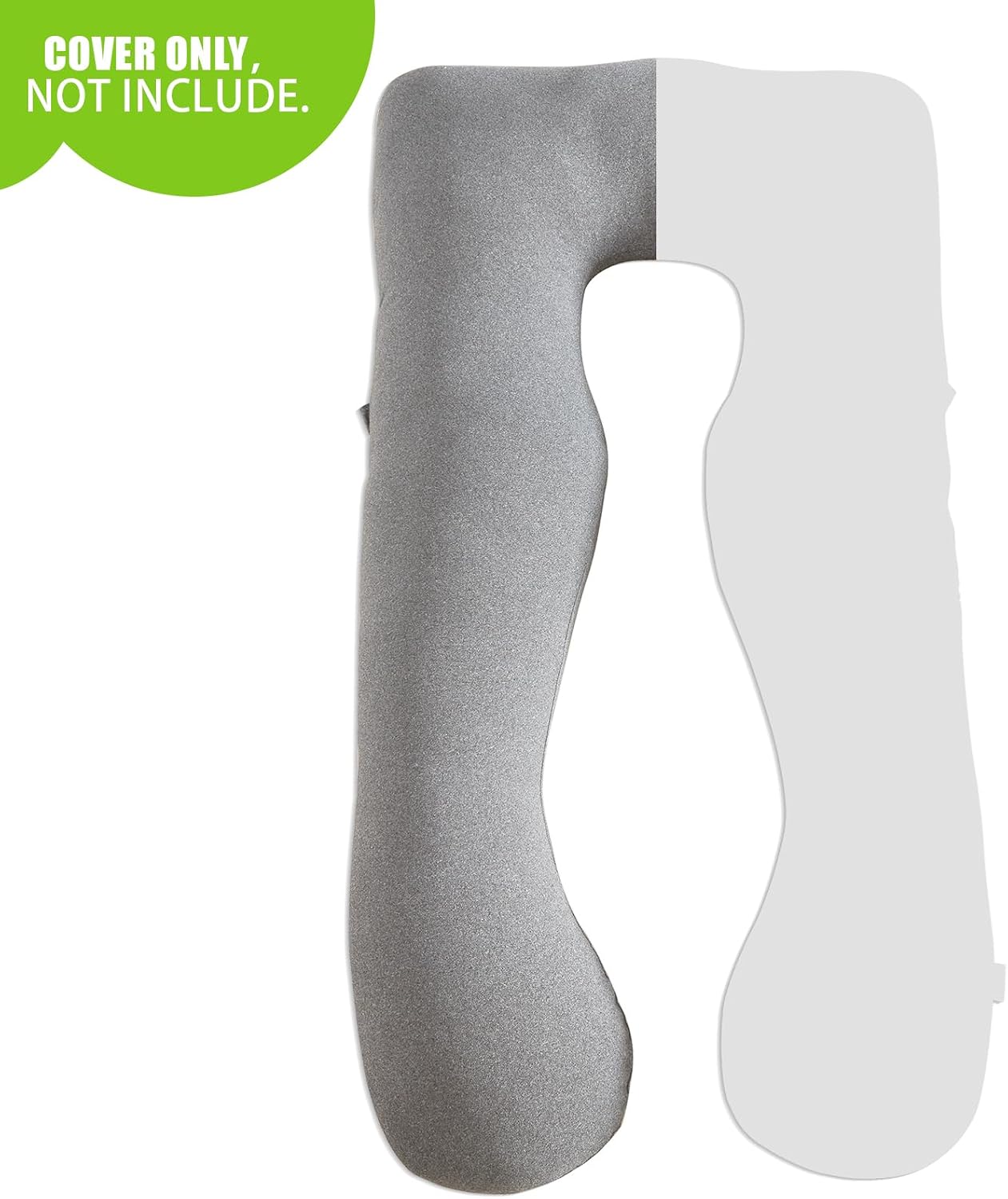 COSMOPLUS Pregnancy Pillow Cover U Shaped Full Body Pillow Case Cover for Maternity, Stretchy Cool Breathable Jersey Fabric, Provides Sleep…
