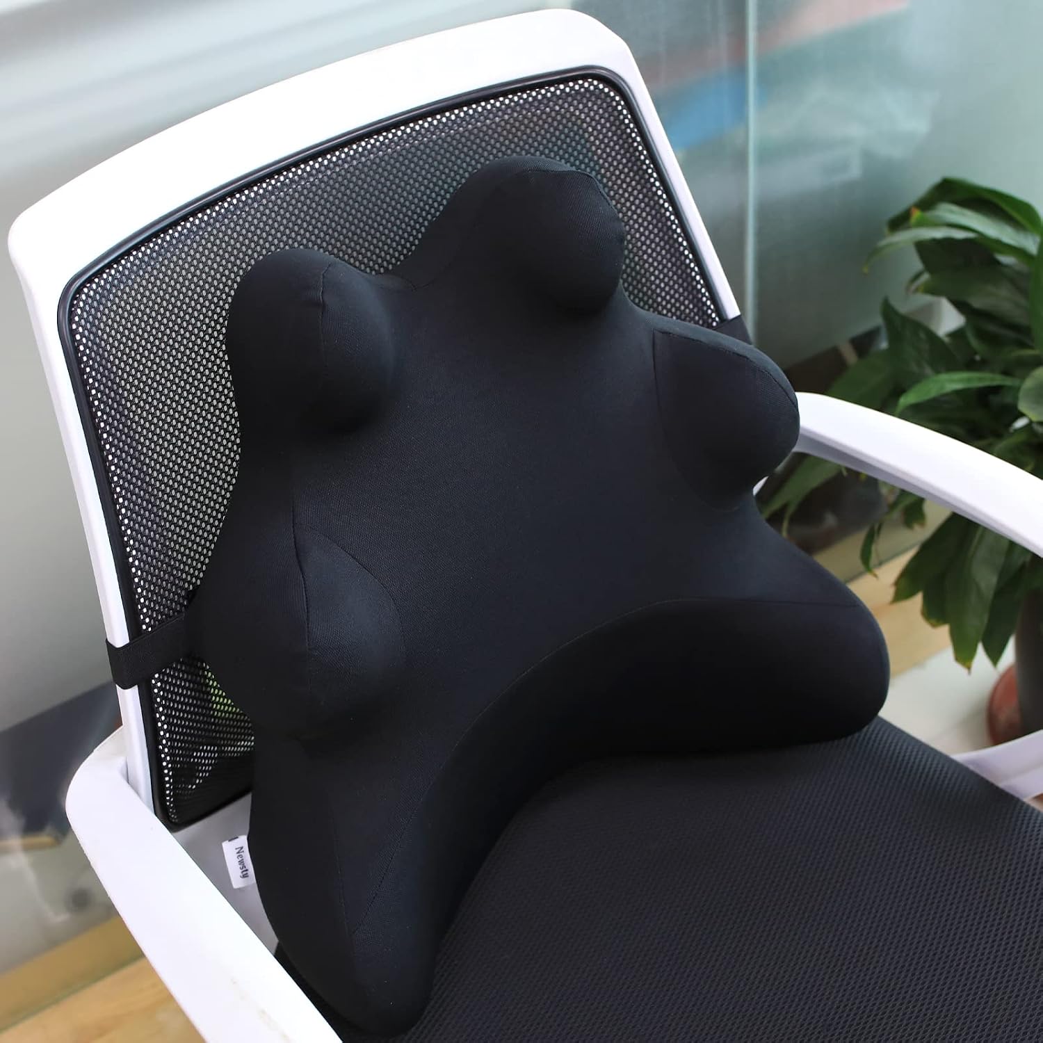 Newsty Lumbar Support Pillow for Ofiice Chair, Patented Ergonomic Back Support for Back with Adjustable Strap, Lumbar Support Pillow Reliev…
