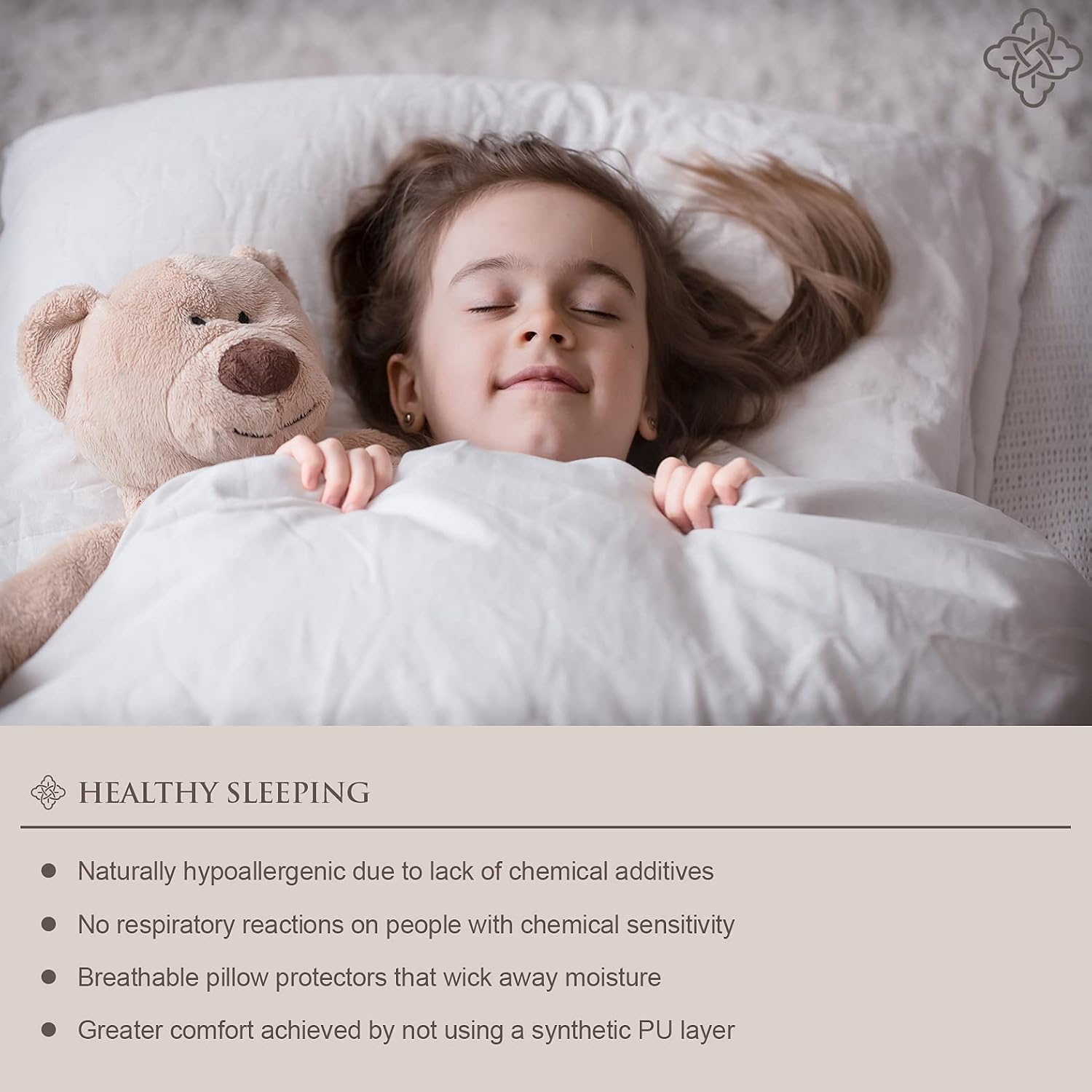 Bioweaves 100% Organic Cotton Breathable Pillow Protectors GOTS Certified with Zipped Closure – Standard, 20” x 26”, 4-Pack