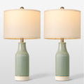 23.75" Modern Ceramic Table Lamps Set of 2, Stylish Bedside Lamps for Bedroom, Gorgeous Lamps for Nightstand, Lamps for Living Room…