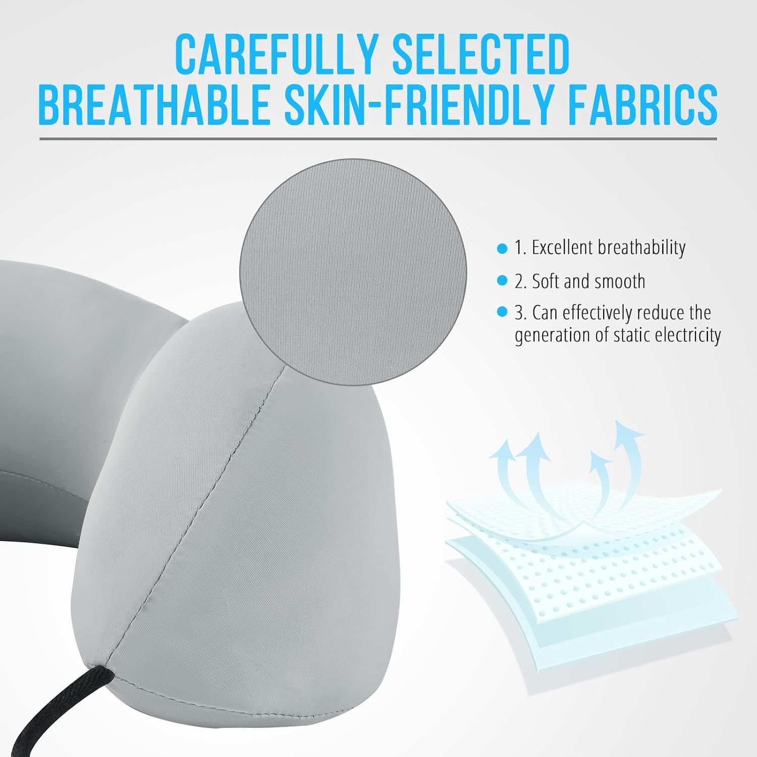Travel Pillow, Natural Latex Neck Pillow, Comfortable Airplane Travel Pillow, Supports Head and Neck, Essential for Long Distance Travel…