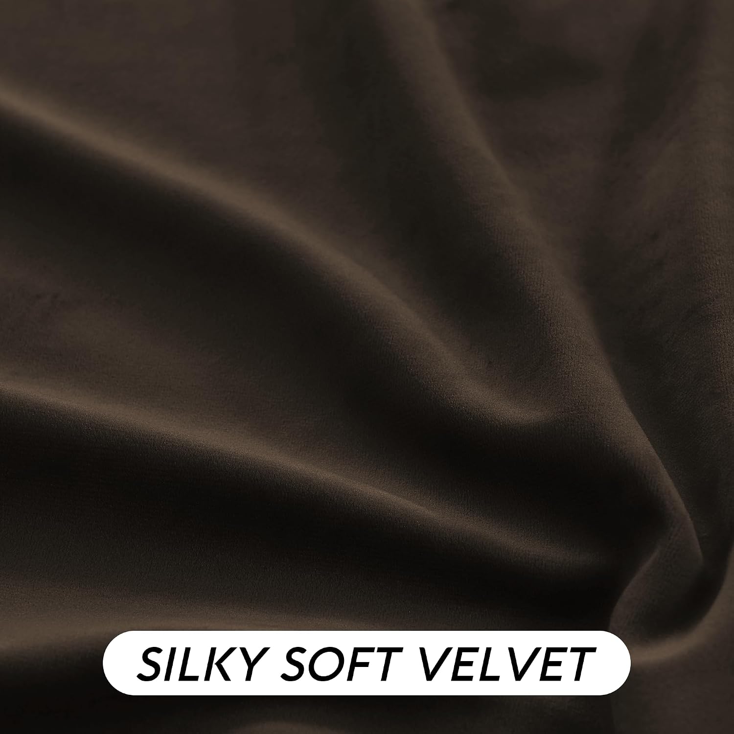 Rybhome RYB HOME Brown Velvet Curtains for Bedroom Living Room, Thermal Insulated Privacy UV Heat Blocking Luxurious Drapes for Nursery Din…