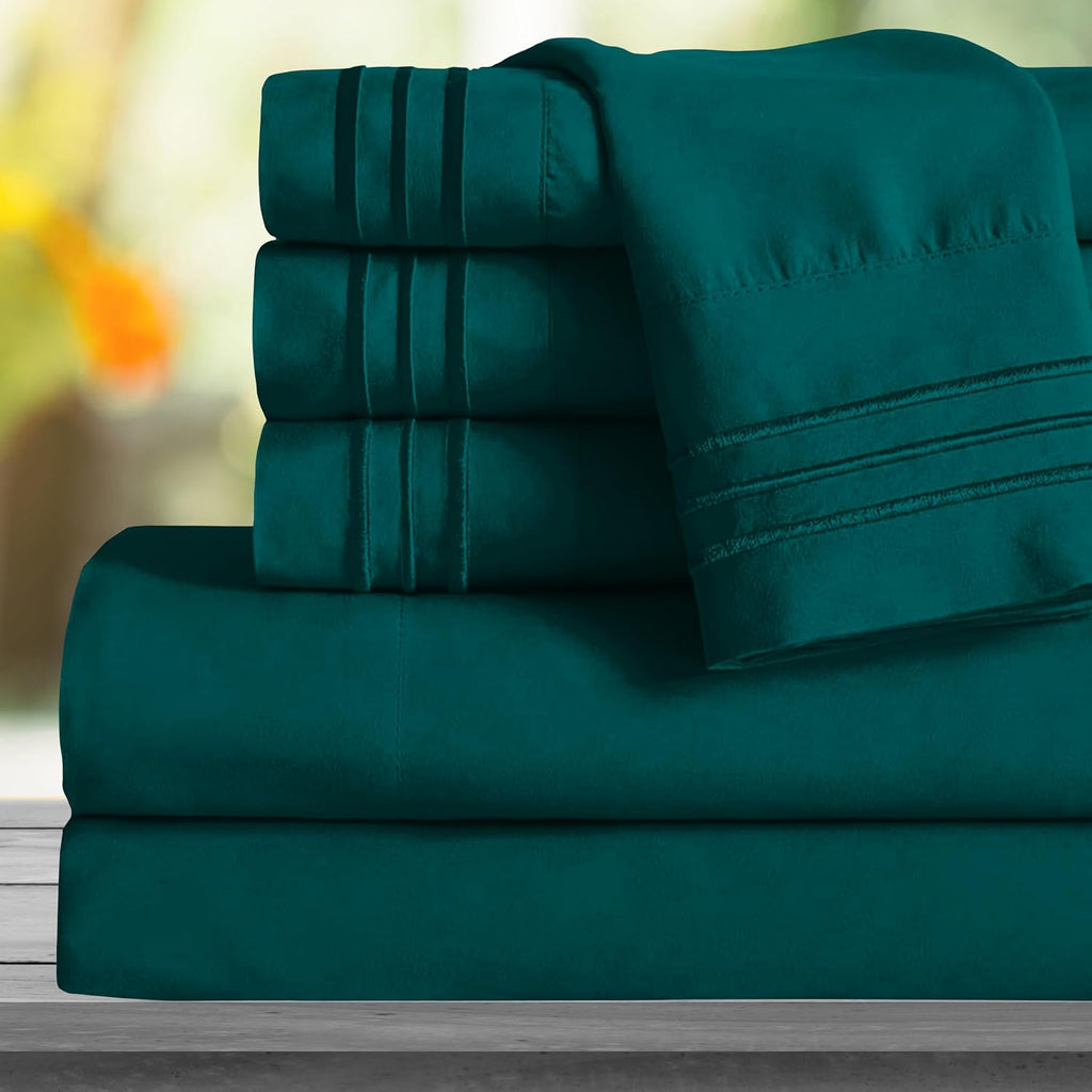 Mocassi Twin XL Sheet Set - Luxury Hotel 1800 Premier Bedding Sheets & Pillowcases - Ultra Soft Breathable & Cooling Bed Sheets - Deep…