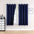 ChrisDowa 100% Blackout Curtains for Bedroom with Black Liner, 2 Thick Layers Total Blackout Thermal Insulated Grommet Window Curtains 2 Pa…