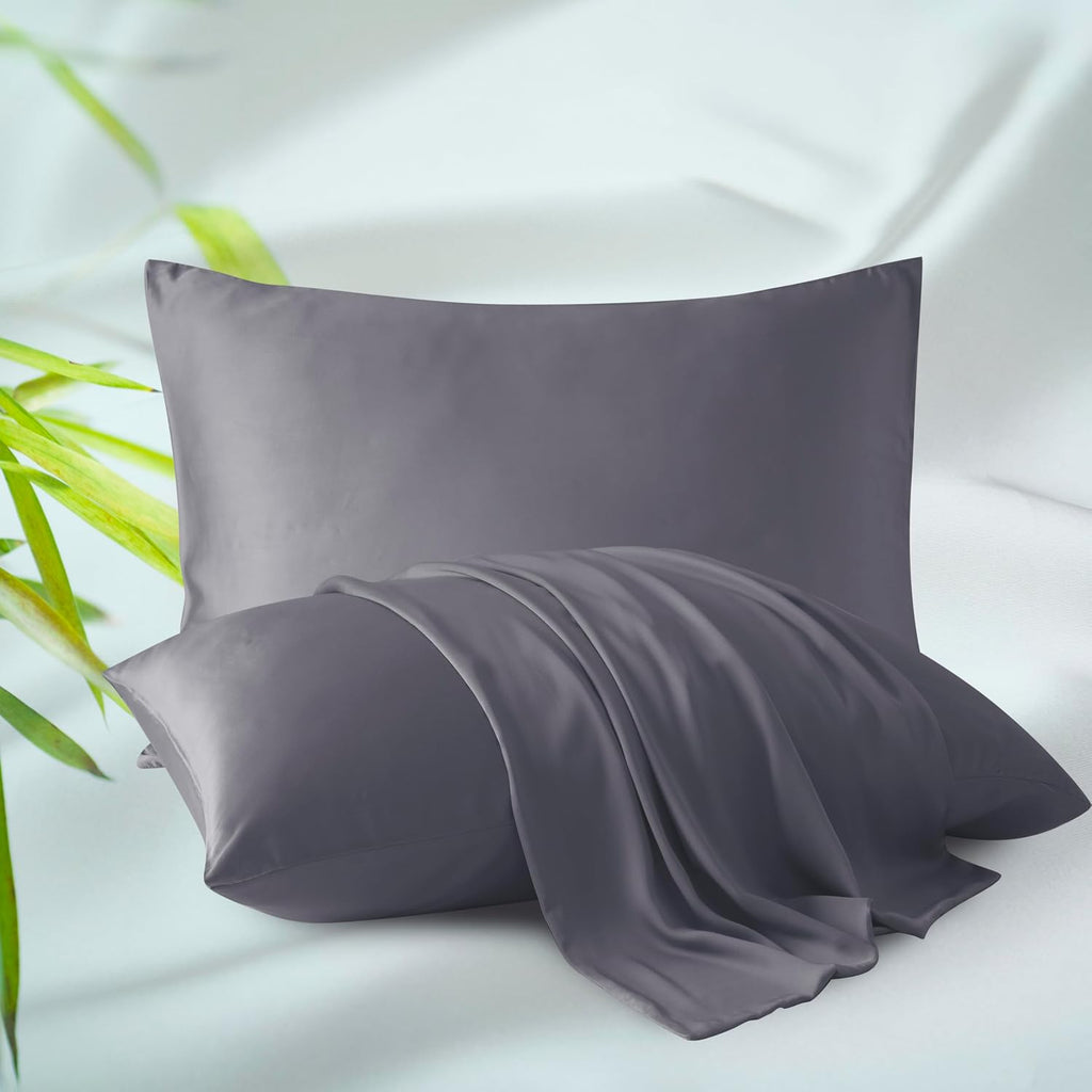 4-Pack Bamboo Viscose Zippered Pillow Cases King Size, 400 Thread Count Cooling Pillow Protectors for Hot Sleepers, Luxurious Hotel…
