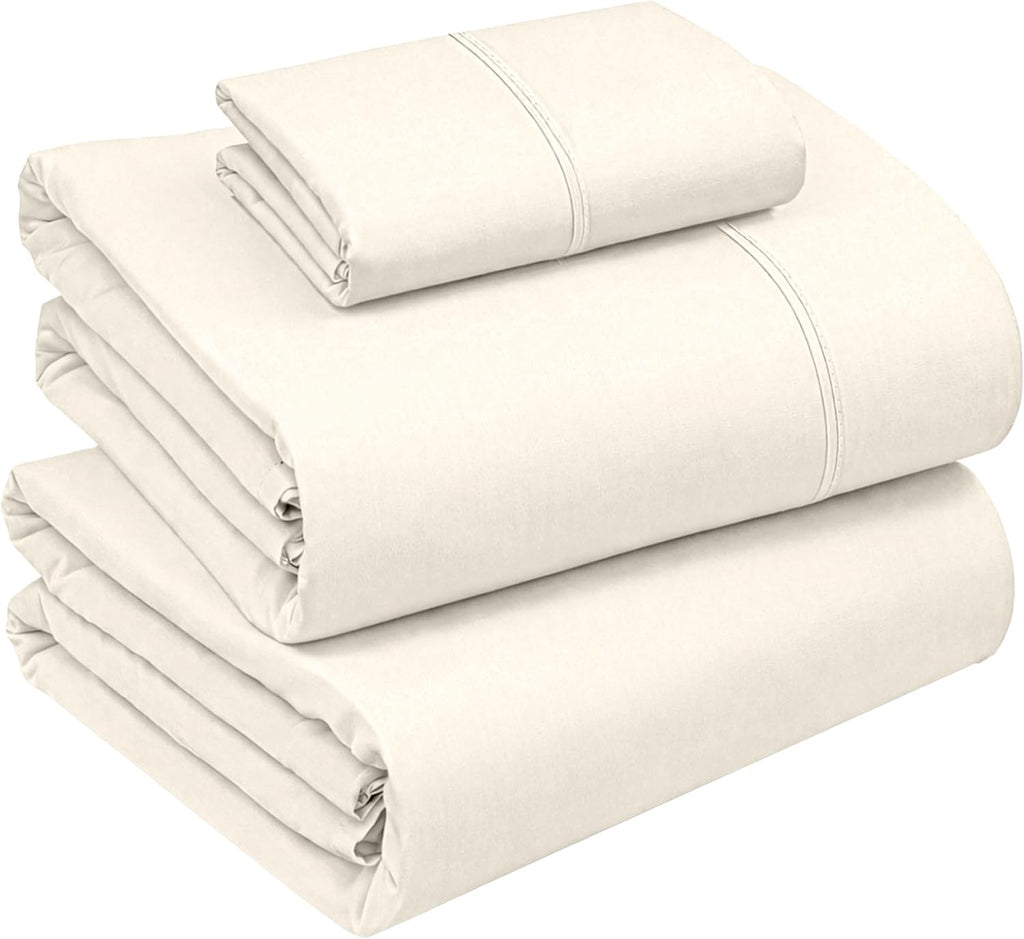 Zoyer 100% Cotton Sheets – Twin Size Percale Bedding, Cooling & Breathable, Durable with a Crisp, Soft & Comfortable Feel, 16" Deep Pocket,…