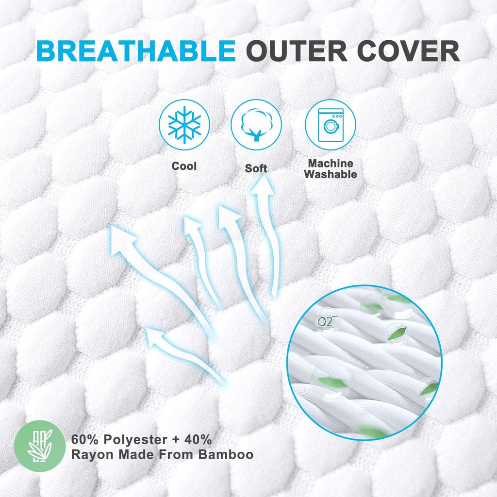 Vvz Cooling Bed Pillows Standard Size Set of 2, Shredded Memory Foam Pillows with Gel, Adjustable Firmness for Side, Back, Stomach Sleepers,…