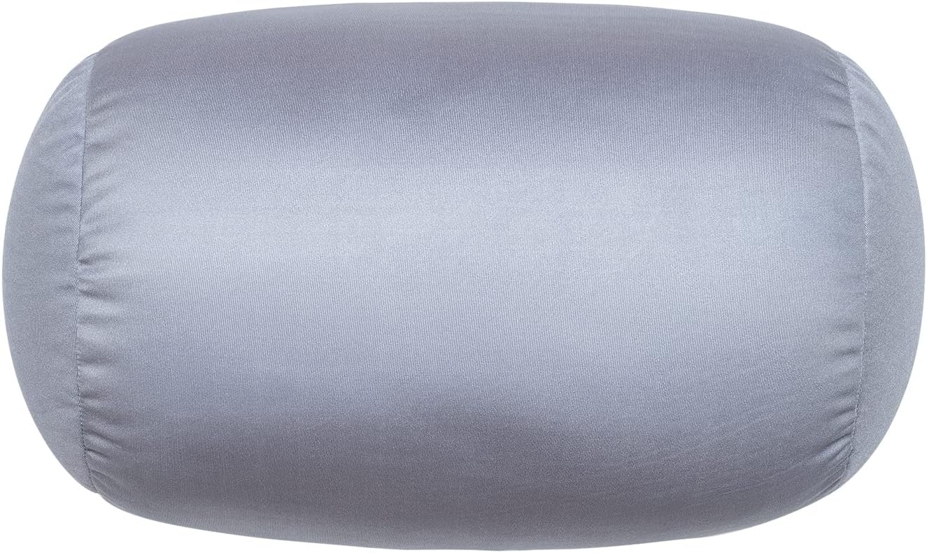 Squish Bean Bed Microbead Pillow Bolster Tube Body Pillow Smooth Cool Touch Fabric Neck & Back Support Throw Travel Pillow Fun Colors…