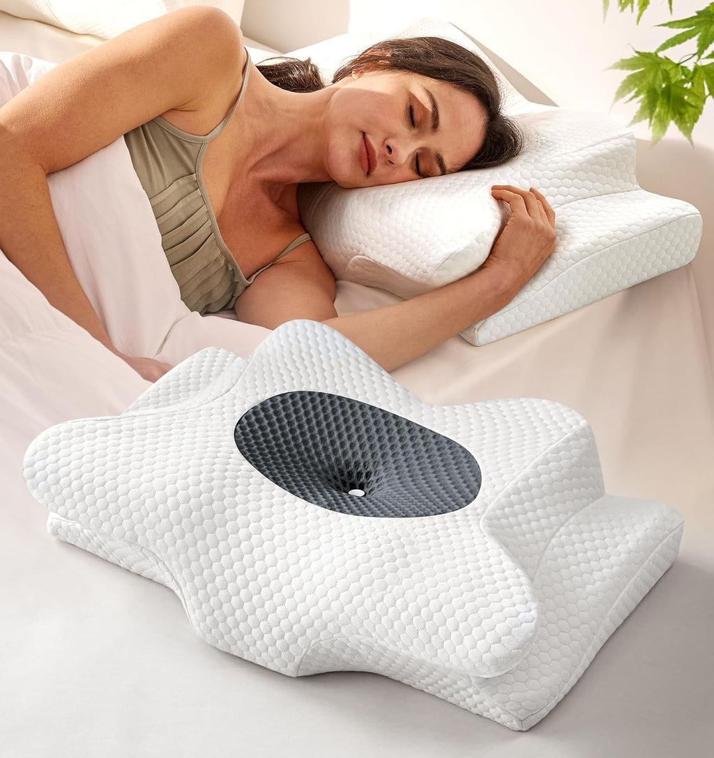 Emircey Sleep Cervical Neck Pillow Sleeping, Ergonomic Contour Side Sleeper Pillows Adults, Cooling Orthopedic Pillow Suppo…