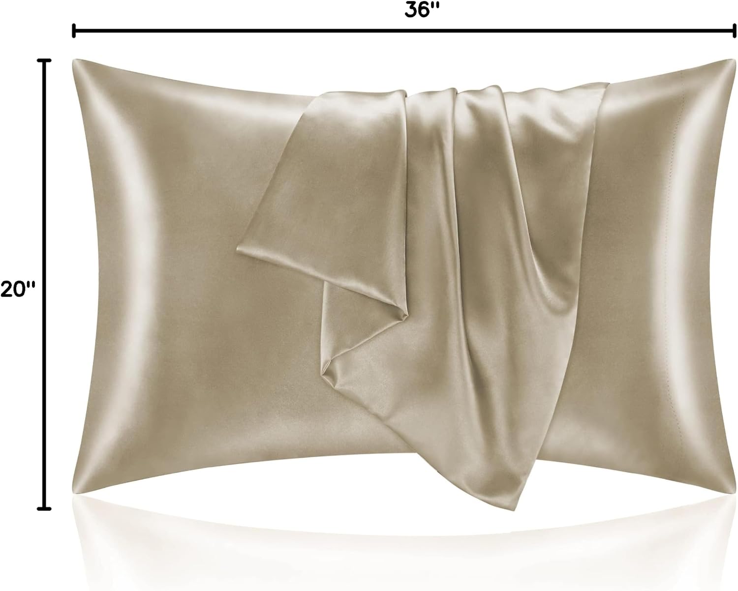 Bedelite Satin Pillowcase for Hair and Skin, Super Soft and Cooling Similar to Silk Pillow Cases 2 Pack with Envelope Closure, Gift for Wom…
