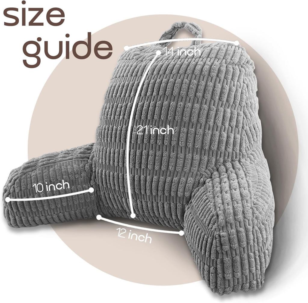 MIJIMO Reading Pillows for Sitting in Bed Adult, Back Rest Pillow for Sitting Up in Bed and Couch, Back Support Chair Pillow Support…