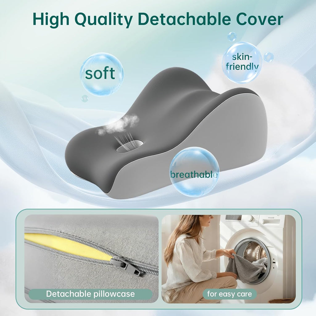 Memory Foam Wedge Pillow Intimacy Couples Pillow, Pregnant Ergonomic Contoured Position Pillow for Sleeping & Reading, Multi-Functional…