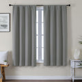 Gwine Blackout Curtains for Living Room 63 Inch Long, Thermal Insulated Window Treatment Black Out Curtains for Bedroom Decor with Rod…