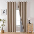 Joydeco Taupe Curtains 96 Inches Long for Bedroom, 100% Blackout Curtains 96 Inches Long for Living Room, Grommet Thermal Insulated 96…