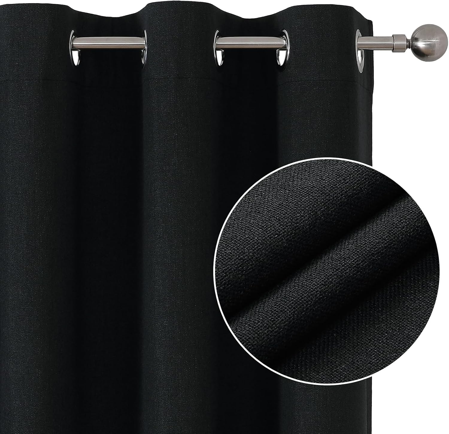 Joydeco Blackout Curtains 120 Inches Long 2 Panels Burg, Room Darkening Curtains for Bedroom, 100% Black Out Textured Thermal Drapes Privac…